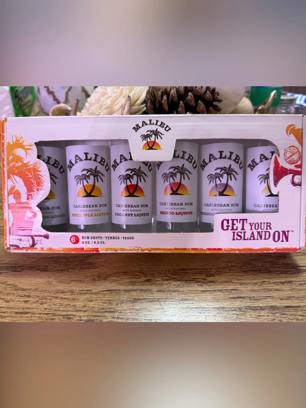 Malibu Rum 6-Piece Tall Shot Glass Set